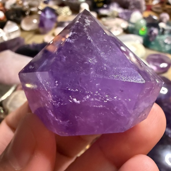 Purple Amethyst w/Golden Healer Diamond #3 - Picture 4 of 4